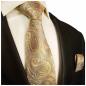 Preview: Men's tie yellow brown paisley brocade necktie 2010