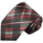 Preview: Men's tie black pink striped tartan pattern necktie 2014