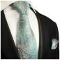 Preview: Men's tie turquoise paisley brocade necktie 2016