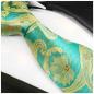 Preview: Men's tie turquoise yellow paisley brocade necktie 2024