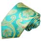 Preview: Men's tie turquoise yellow paisley brocade necktie 2024