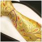 Preview: Men's tie yellow red paisley floral necktie 2028