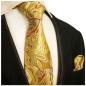 Preview: Men's tie yellow red paisley floral necktie 2028