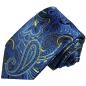 Preview: Men's tie blue paisley brocade necktie 2044