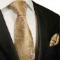 Preview: Men's tie gold brown baroque necktie 2049