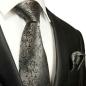 Preview: Men's tie silver grey baroque necktie 2051