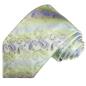 Preview: Men's tie green blue paisley brocade necktie 2058