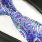 Preview: Men's tie blue green purple paisley necktie 2060
