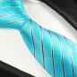 Preview: Men's tie turquoise striped necktie 2099