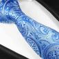 Preview: Men's tie blue paisley brocade necktie 2102