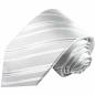 Preview: Men's tie silver white striped necktie 2104