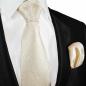 Preview: Men's tie ivory wool white floral necktie 2114