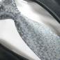 Preview: Men's tie silver blue floral necktie 2121