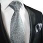 Preview: Men's tie silver blue floral necktie 2121