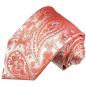 Preview: Men's tie red silver paisley brocade necktie 338