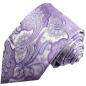 Preview: Men's tie purple lilac silver paisley brocade necktie 375
