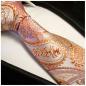Preview: Men's tie orange paisley brocade necktie  380