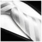 Preview: Men's tie silver white striped necktie 401