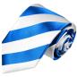 Preview: Men's tie light blue white striped necktie 413
