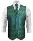 Preview: Wedding vest with plastron green paisley V14