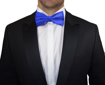Men's bow tie modern festive plain royal blue 349