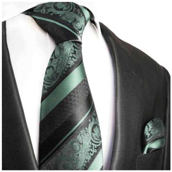 Men's tie mint green baroque striped necktie 2034