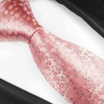 Men's tie pink floral necktie 2056