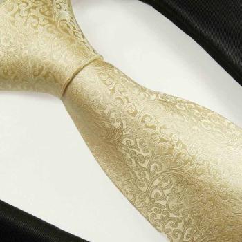 Men's tie cream floral necktie 2096