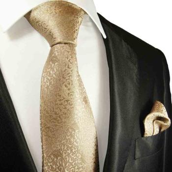 Men's tie cappuccino brown floral necktie 2101