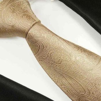 Men's tie cappuccino brown paisley necktie 2109