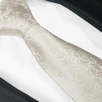 Men's tie ivory wool white necktie 2116
