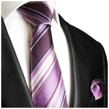 Men's tie purple violet striped necktie 251