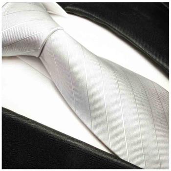Men's tie silver striped necktie 375
