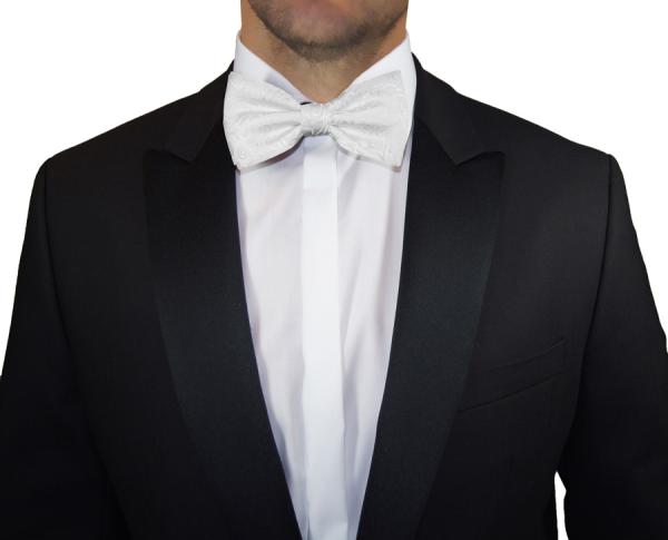 Herren Fliege Schleife elegant festlich weiß barock V43