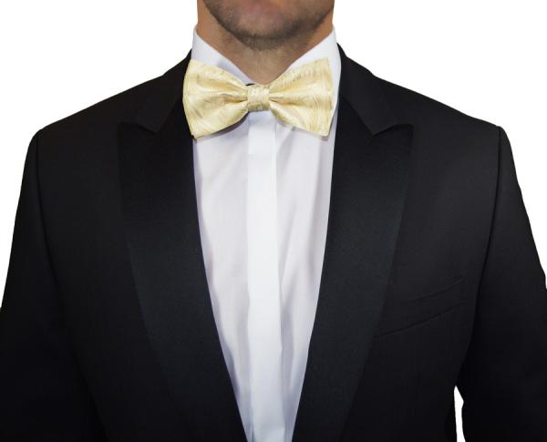 Men's Bow tie elegant festive cream paisley V19