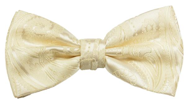Men's Bow tie elegant festive cream paisley V19