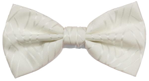 Men's bow tie elegant ivory striped  V25