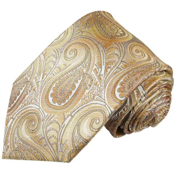 Men's tie yellow brown paisley brocade necktie 2010