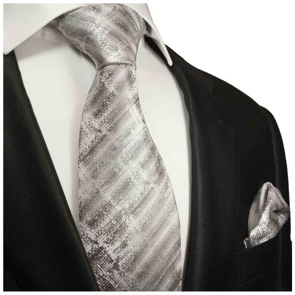 Men's tie grey white striped necktie 2017