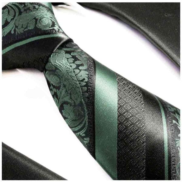 Men's tie mint green baroque striped necktie 2034