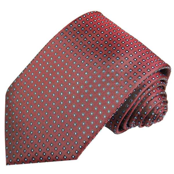 Men's tie red dotted necktie 2040