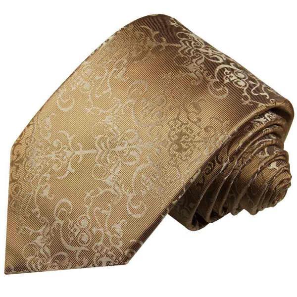 Men's tie gold brown baroque necktie 2049