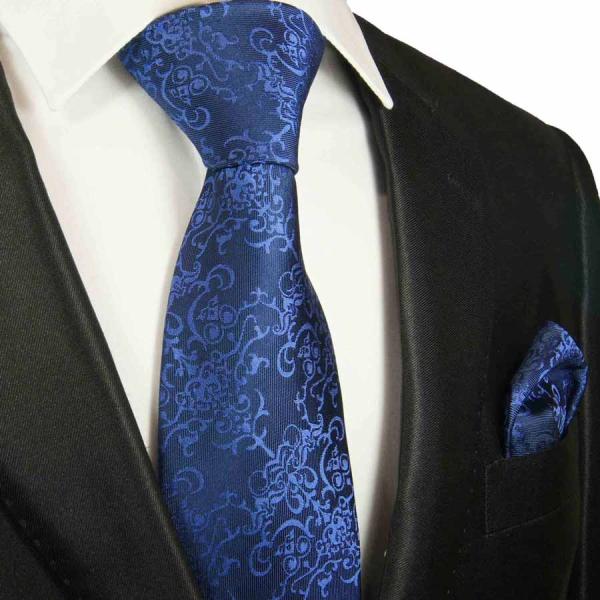 Men's tie royal blue baroque necktie  2050
