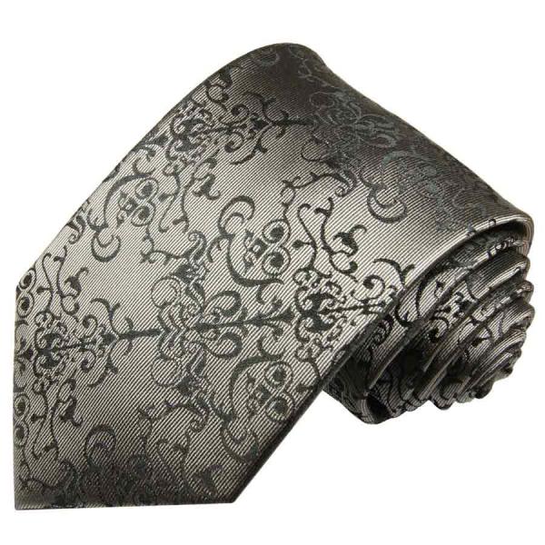Men's tie silver grey baroque necktie 2051