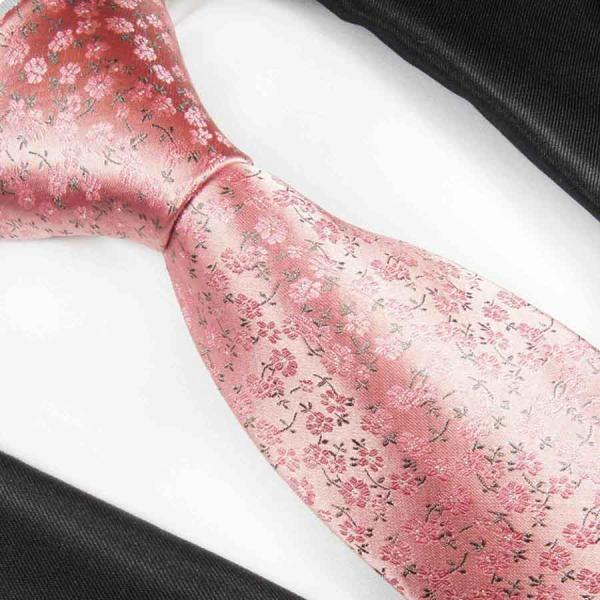 Men's tie pink floral necktie 2056