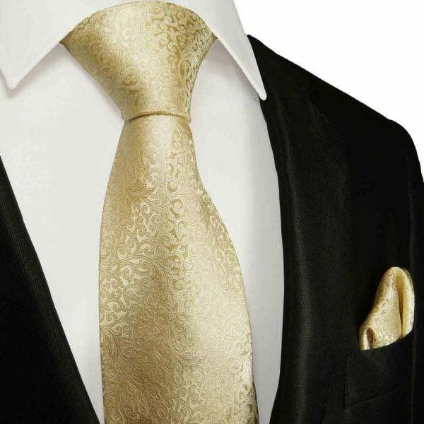 Men's tie cream floral necktie 2096