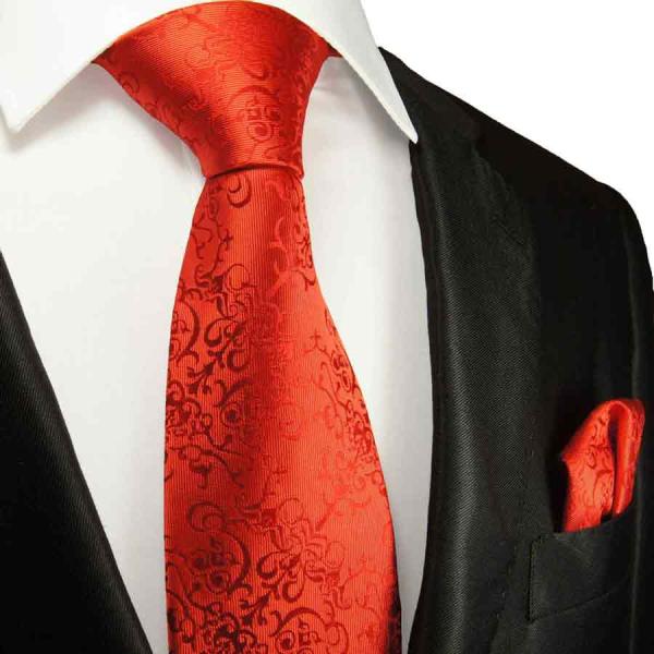 Men's tie red baroque necktie 2098