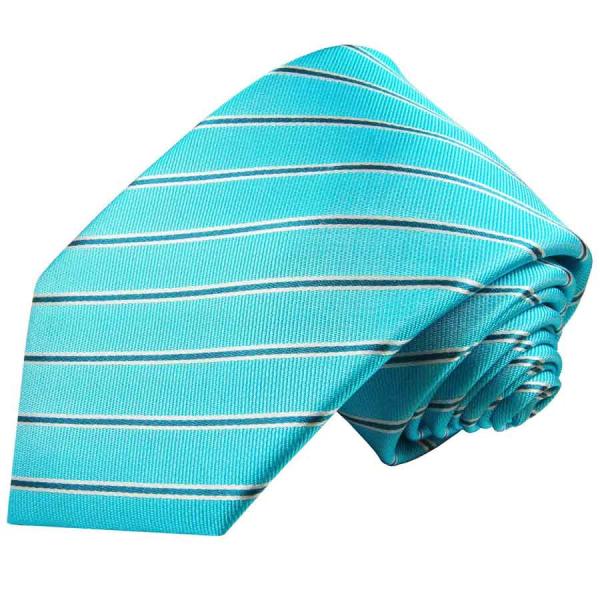 Men's tie turquoise striped necktie 2099