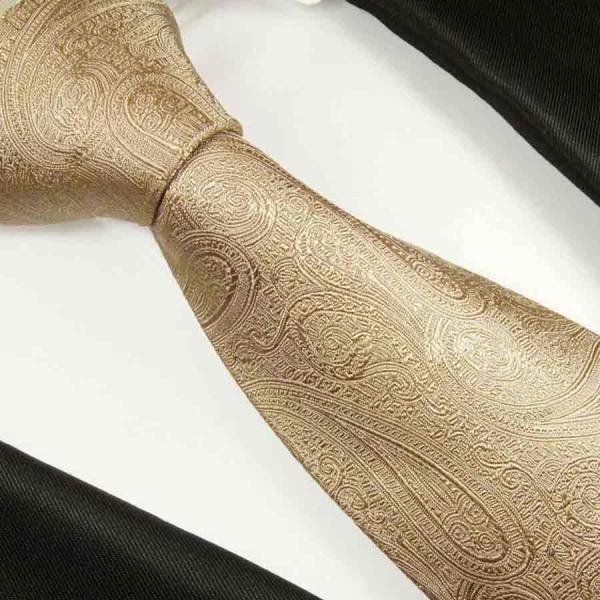 Men's tie cappuccino brown paisley necktie 2109