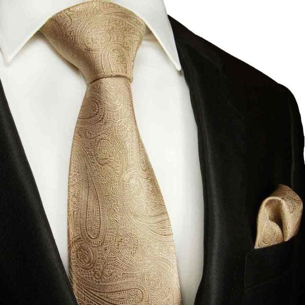 Men's tie cappuccino brown paisley necktie 2109